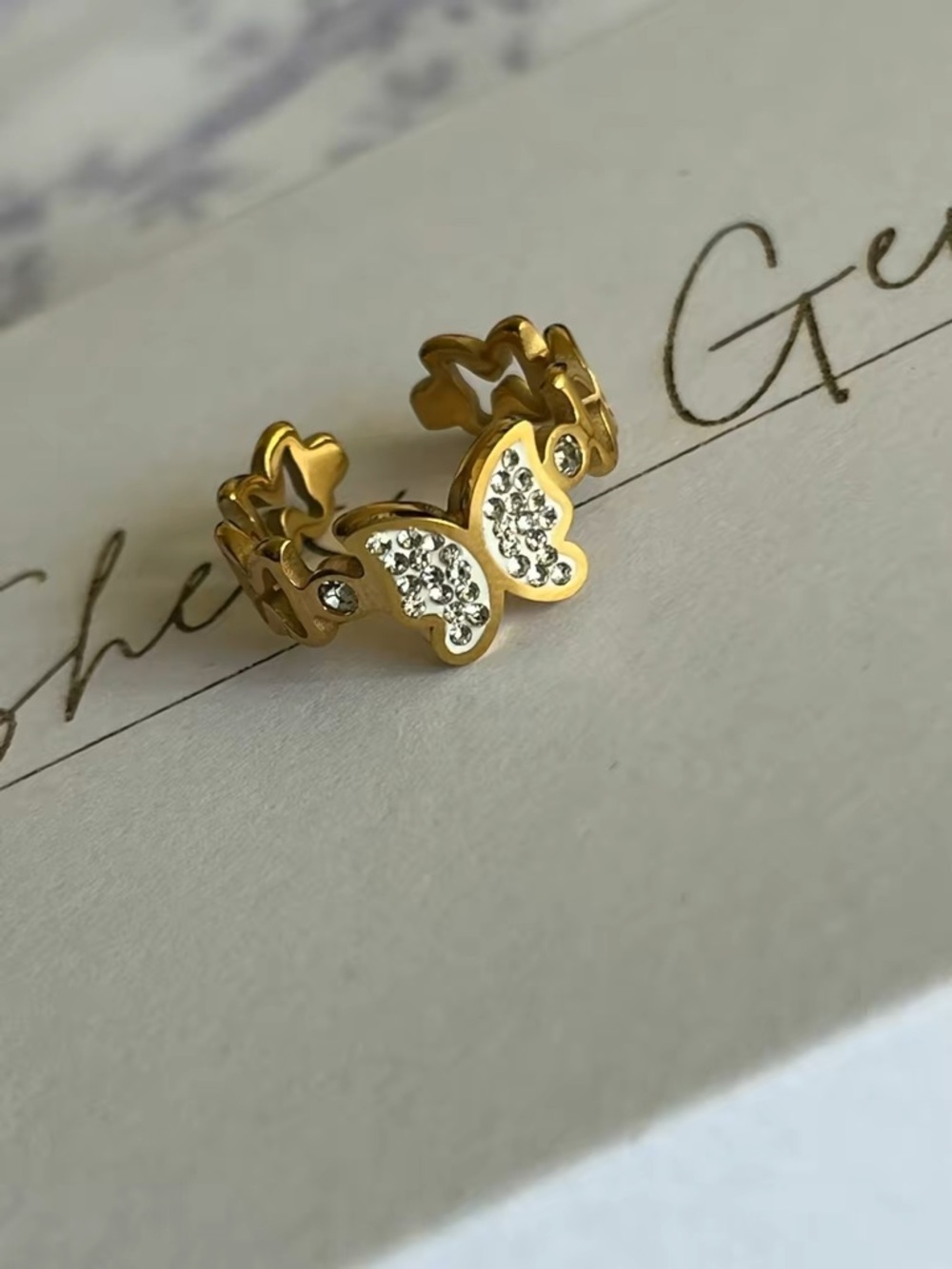 Gold Filled Butterly Ring
